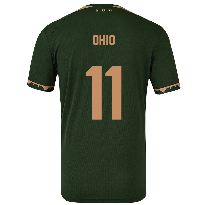 Danxen Uomo Maglia Noah Ohio #11 Verde Oro Kit Gara Away 2025/26 Maglietta