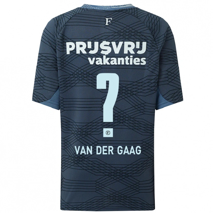 Danxen Uomo Maglia Bo Van Der Gaag #0 Nero Grigio Kit Gara Away 2025/26 Maglietta