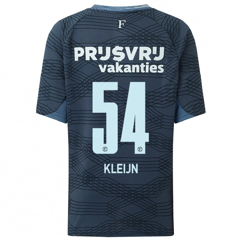 Danxen Uomo Maglia Mike Kleijn #54 Nero Grigio Kit Gara Away 2025/26 Maglietta