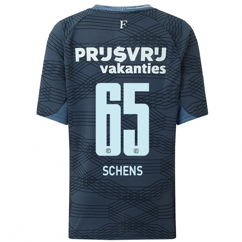 Danxen Uomo Maglia Twan Schens #65 Nero Grigio Kit Gara Away 2025/26 Maglietta