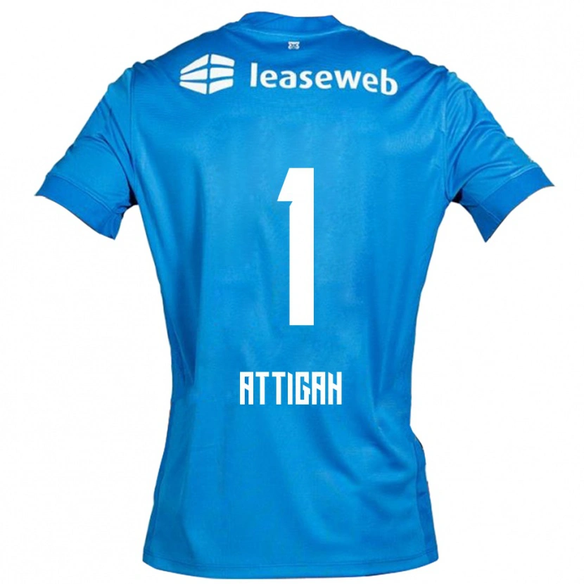 Danxen Uomo Maglia Quenten Attigah #1 Blu Bianco Kit Gara Away 2025/26 Maglietta
