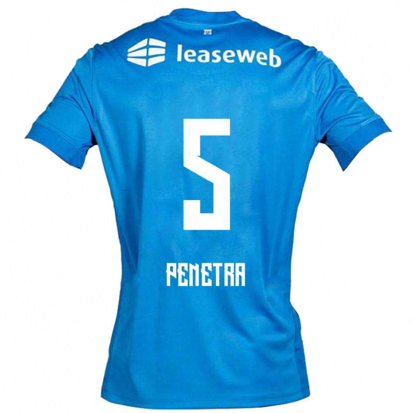 Danxen Uomo Maglia Alexandre Penetra #5 Blu Bianco Kit Gara Away 2025/26 Maglietta