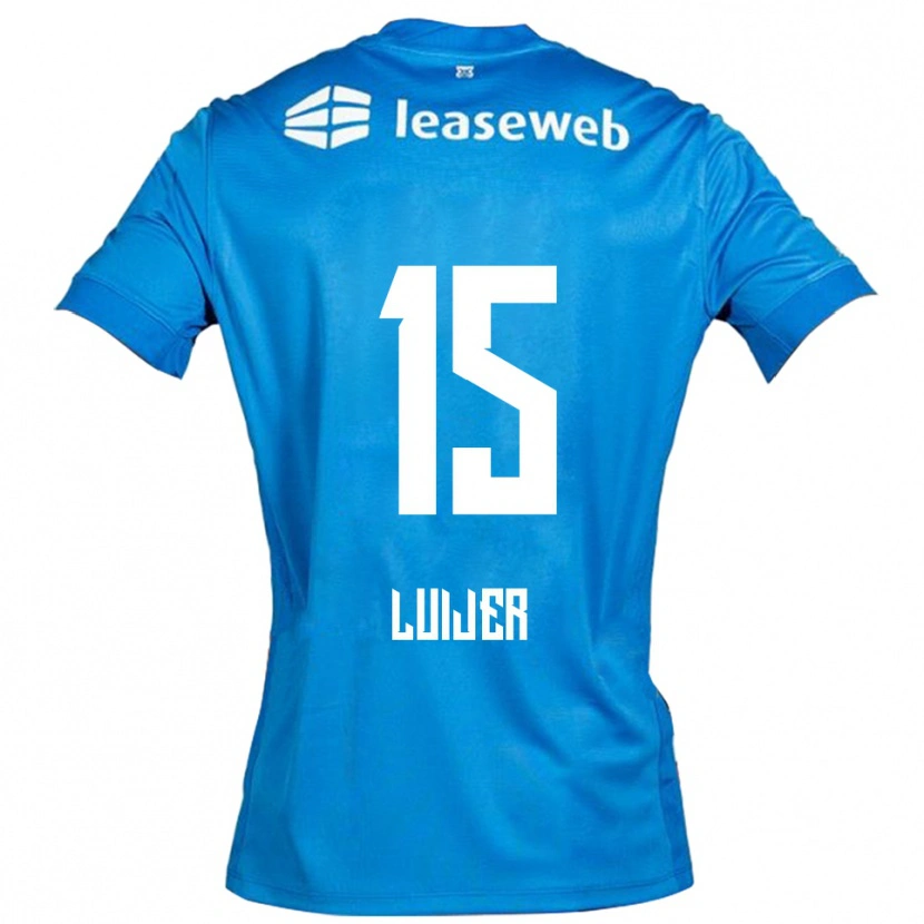 Danxen Uomo Maglia Rick Luijer #15 Blu Bianco Kit Gara Away 2025/26 Maglietta