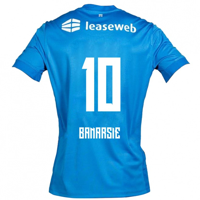 Danxen Uomo Maglia Amy Banarsie #10 Blu Bianco Kit Gara Away 2025/26 Maglietta