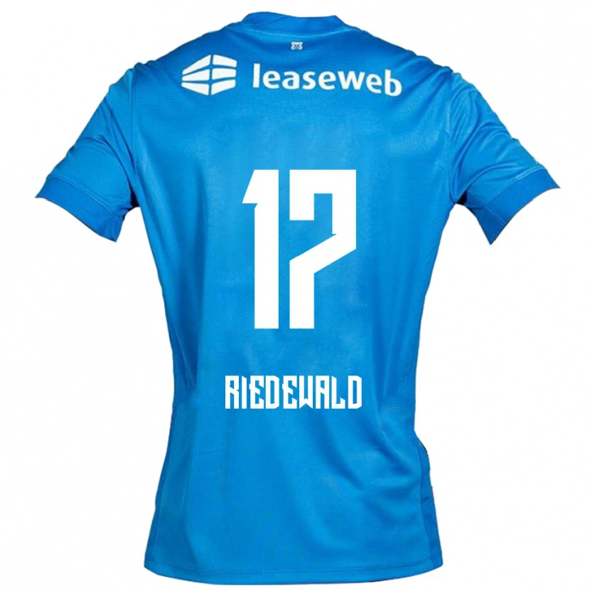 Danxen Uomo Maglia Kenzo Riedewald #17 Blu Bianco Kit Gara Away 2025/26 Maglietta