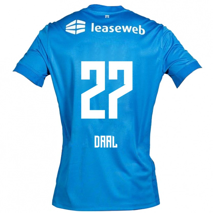 Danxen Uomo Maglia Ro-Zangelo Daal #27 Blu Bianco Kit Gara Away 2025/26 Maglietta