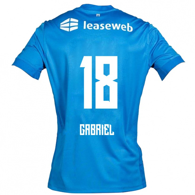 Danxen Uomo Maglia Gabriel Jongens #18 Blu Bianco Kit Gara Away 2025/26 Maglietta