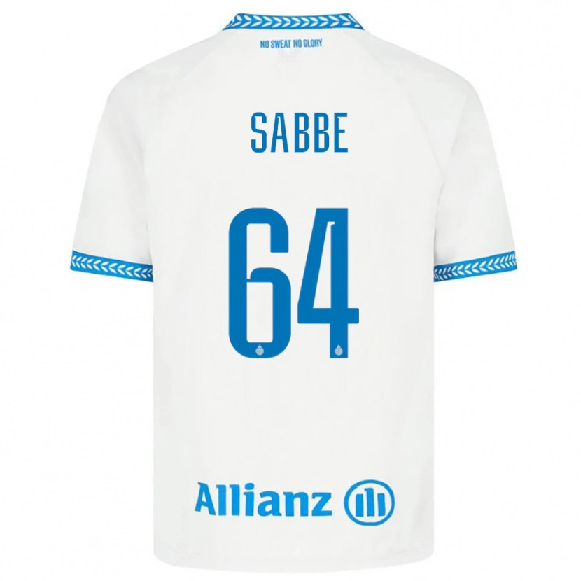Danxen Uomo Maglia Kyriani Sabbe #64 Blu Bianco Kit Gara Away 2025/26 Maglietta