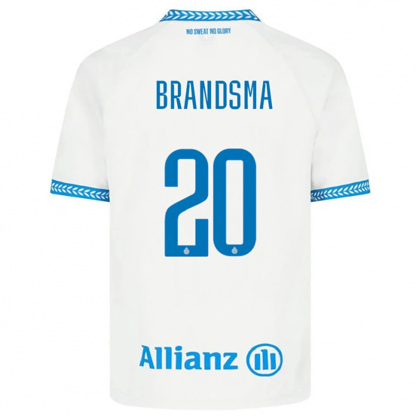 Danxen Uomo Maglia Ilke Brandsma #20 Blu Bianco Kit Gara Away 2025/26 Maglietta