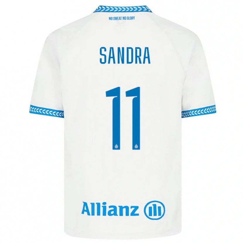 Danxen Uomo Maglia Cisse Sandra #11 Blu Bianco Kit Gara Away 2025/26 Maglietta