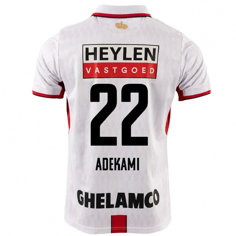 Danxen Uomo Maglia Farouck Adekami #22 Bianco Rosso Kit Gara Away 2025/26 Maglietta