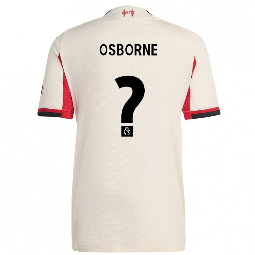 Danxen Uomo Maglia Niall Osborne #0 Bianco Nero Kit Gara Away 2025/26 Maglietta