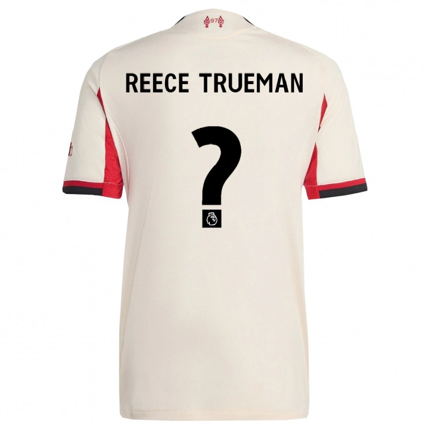 Danxen Uomo Maglia Reece Trueman #0 Bianco Nero Kit Gara Away 2025/26 Maglietta
