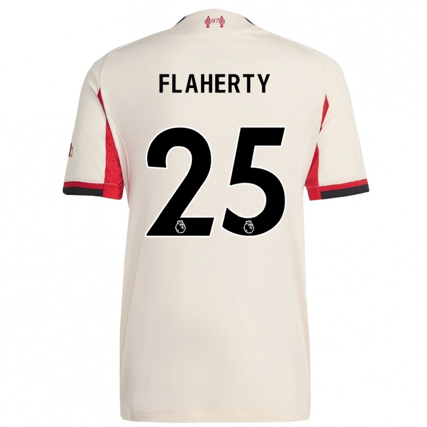 Danxen Uomo Maglia Gilly Flaherty #25 Bianco Nero Kit Gara Away 2025/26 Maglietta