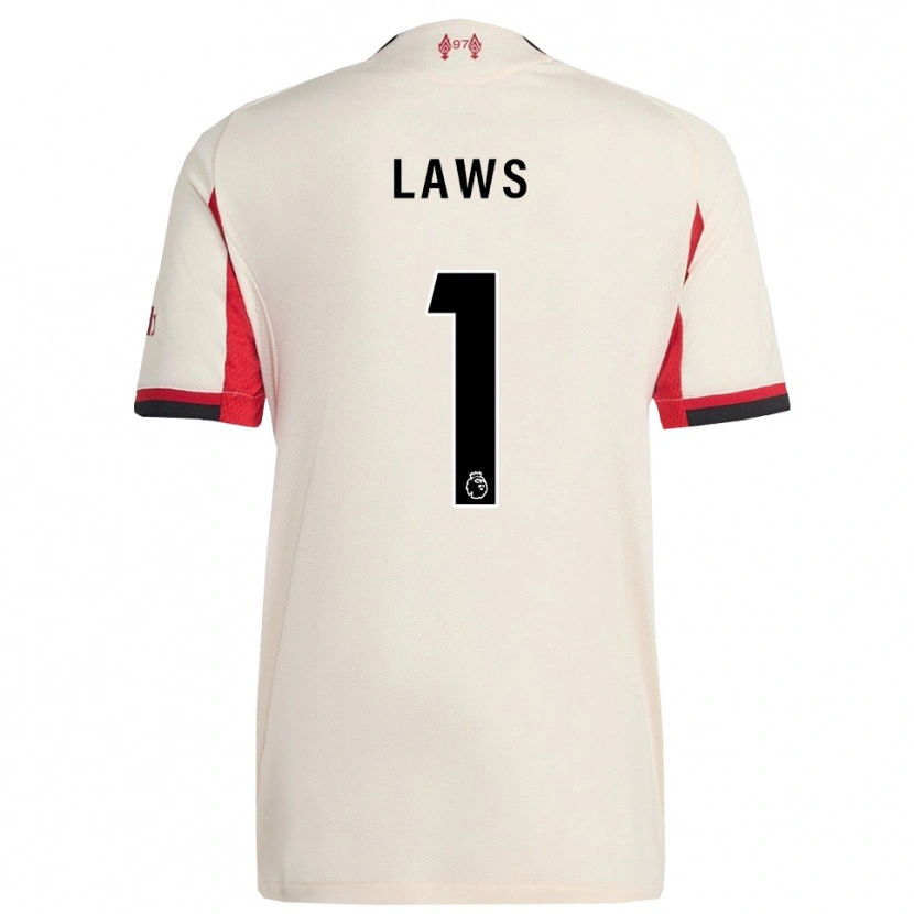 Danxen Uomo Maglia Rachael Laws #1 Bianco Nero Kit Gara Away 2025/26 Maglietta