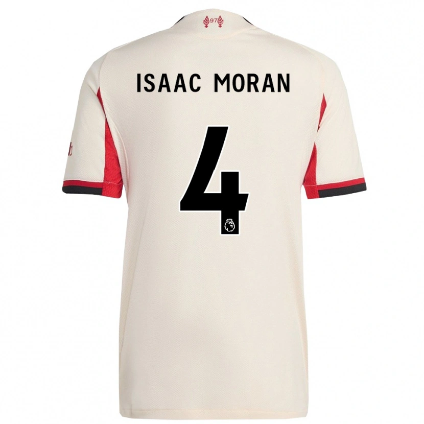 Danxen Uomo Maglia Isaac Moran #4 Bianco Nero Kit Gara Away 2025/26 Maglietta