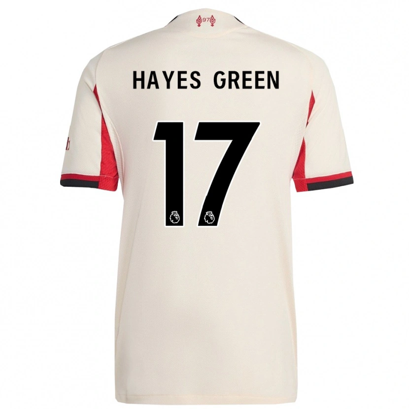 Danxen Uomo Maglia Charlie Hayes-Green #17 Bianco Nero Kit Gara Away 2025/26 Maglietta