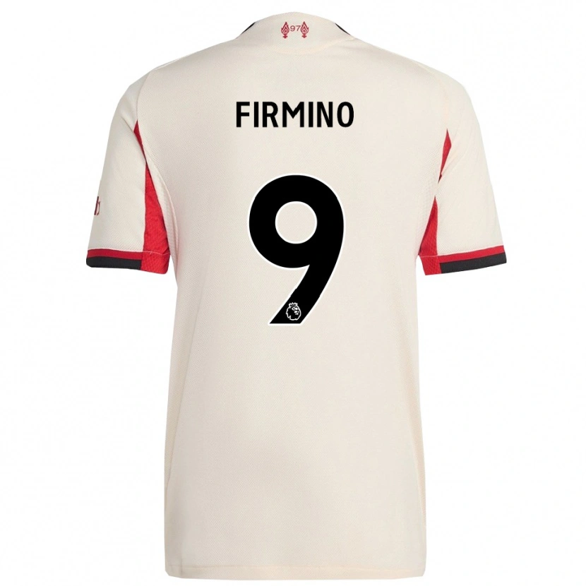 Danxen Uomo Maglia Roberto Firmino #9 Bianco Nero Kit Gara Away 2025/26 Maglietta