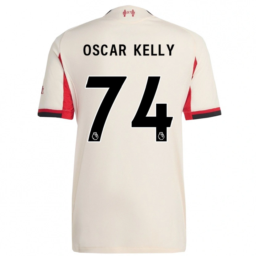 Danxen Uomo Maglia Oscar Kelly #74 Bianco Nero Kit Gara Away 2025/26 Maglietta
