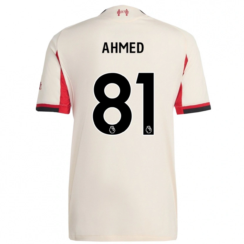 Danxen Uomo Maglia Kareem Ahmed #81 Bianco Nero Kit Gara Away 2025/26 Maglietta