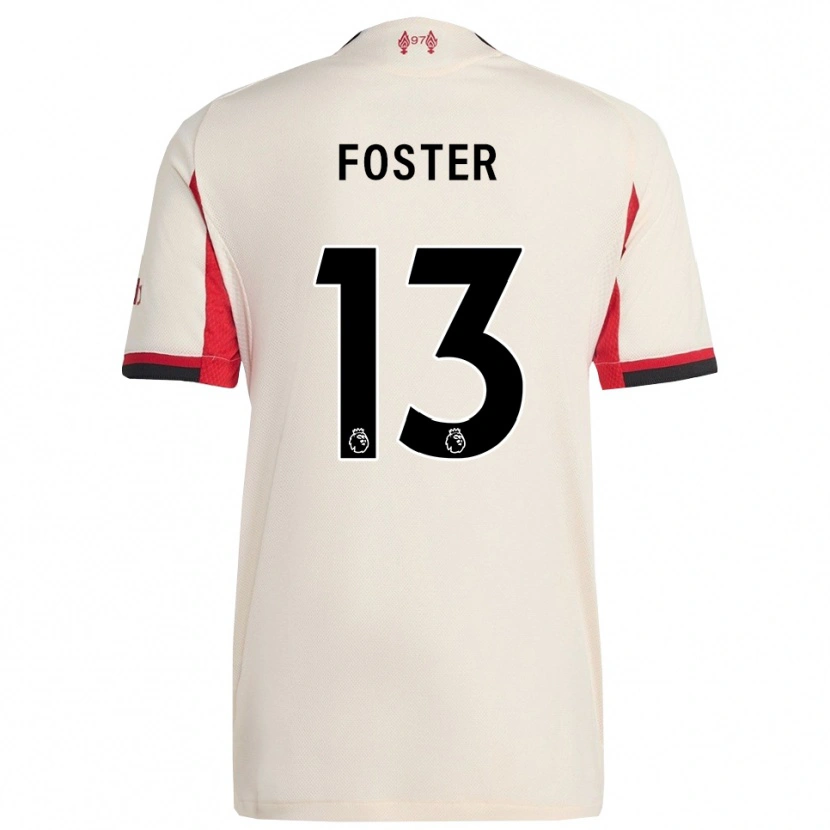 Danxen Uomo Maglia Rylee Foster #13 Bianco Nero Kit Gara Away 2025/26 Maglietta