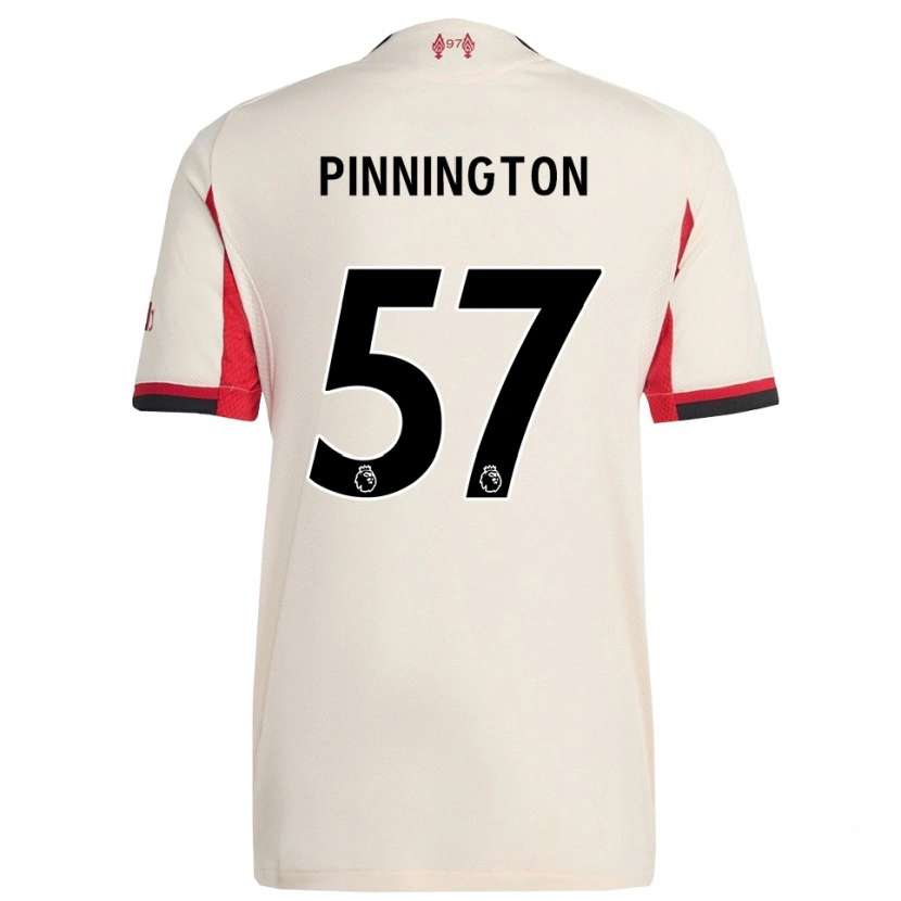Danxen Uomo Maglia Carter Pinnington #57 Bianco Nero Kit Gara Away 2025/26 Maglietta