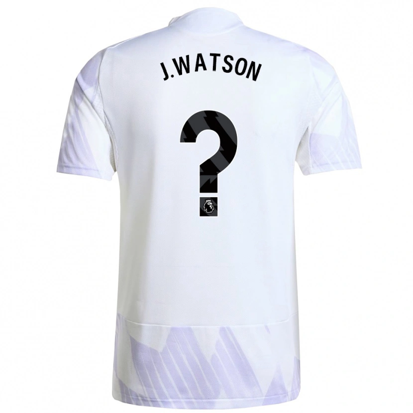 Danxen Uomo Maglia Jacob Watson #0 Bianco Viola Viola Kit Gara Away 2025/26 Maglietta