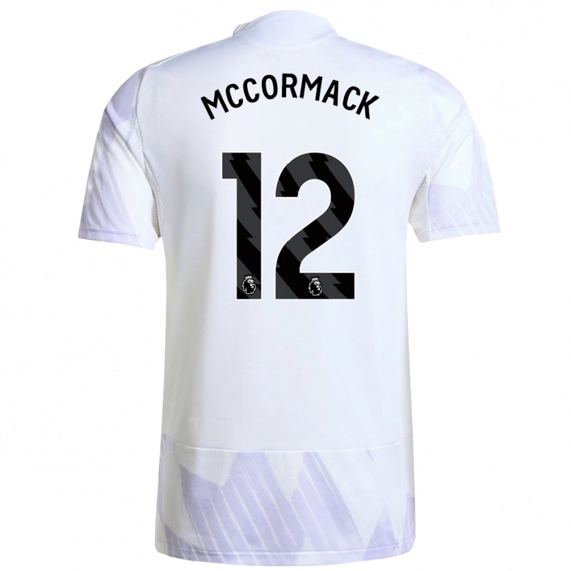 Danxen Uomo Maglia Rafe Mccormack #12 Bianco Viola Viola Kit Gara Away 2025/26 Maglietta