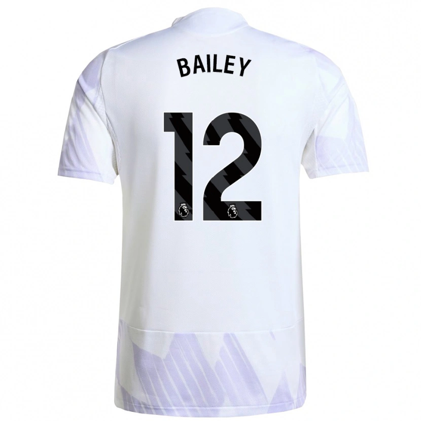 Danxen Uomo Maglia James Bailey #12 Bianco Viola Viola Kit Gara Away 2025/26 Maglietta