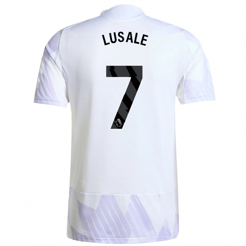 Danxen Uomo Maglia Samuel Lusale #7 Bianco Viola Viola Kit Gara Away 2025/26 Maglietta