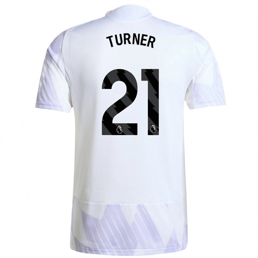 Danxen Uomo Maglia Millie Turner #21 Bianco Viola Viola Kit Gara Away 2025/26 Maglietta