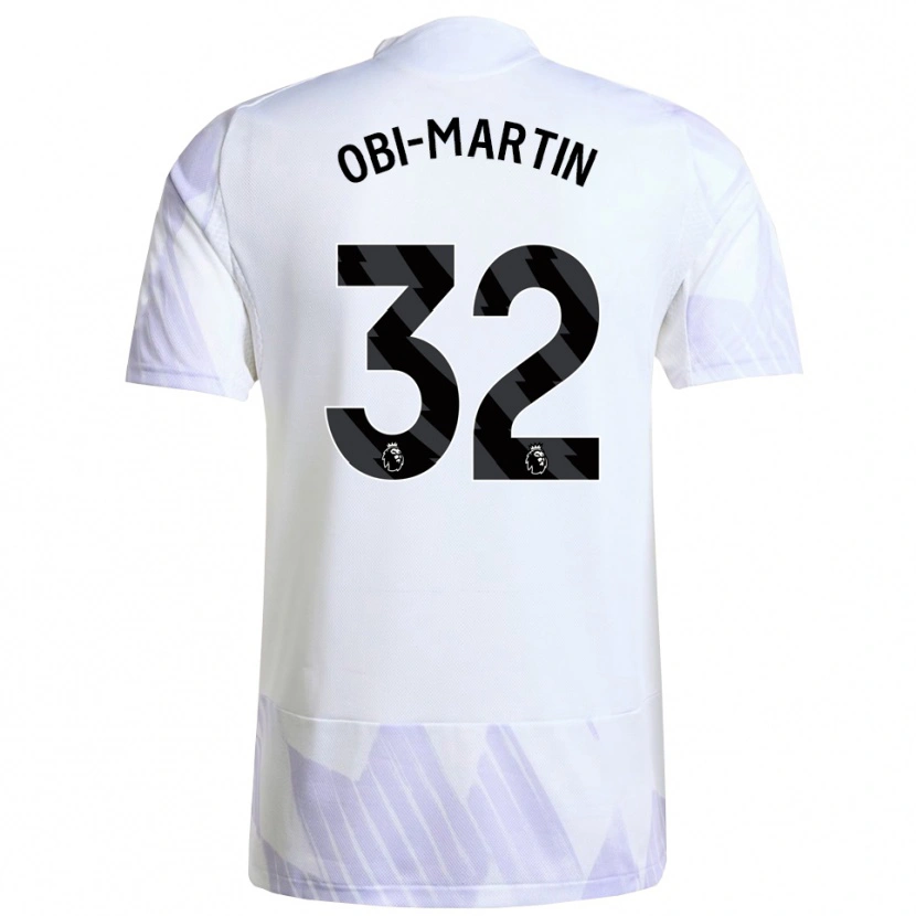 Danxen Uomo Maglia Chido Obi #32 Bianco Viola Viola Kit Gara Away 2025/26 Maglietta