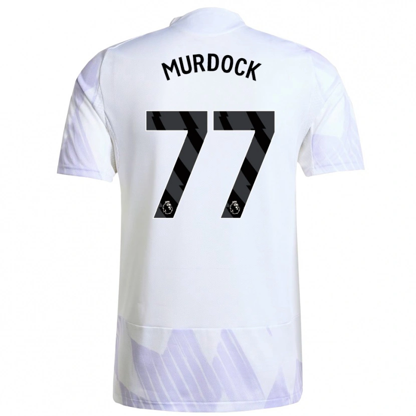 Danxen Uomo Maglia Will Murdock #77 Bianco Viola Viola Kit Gara Away 2025/26 Maglietta