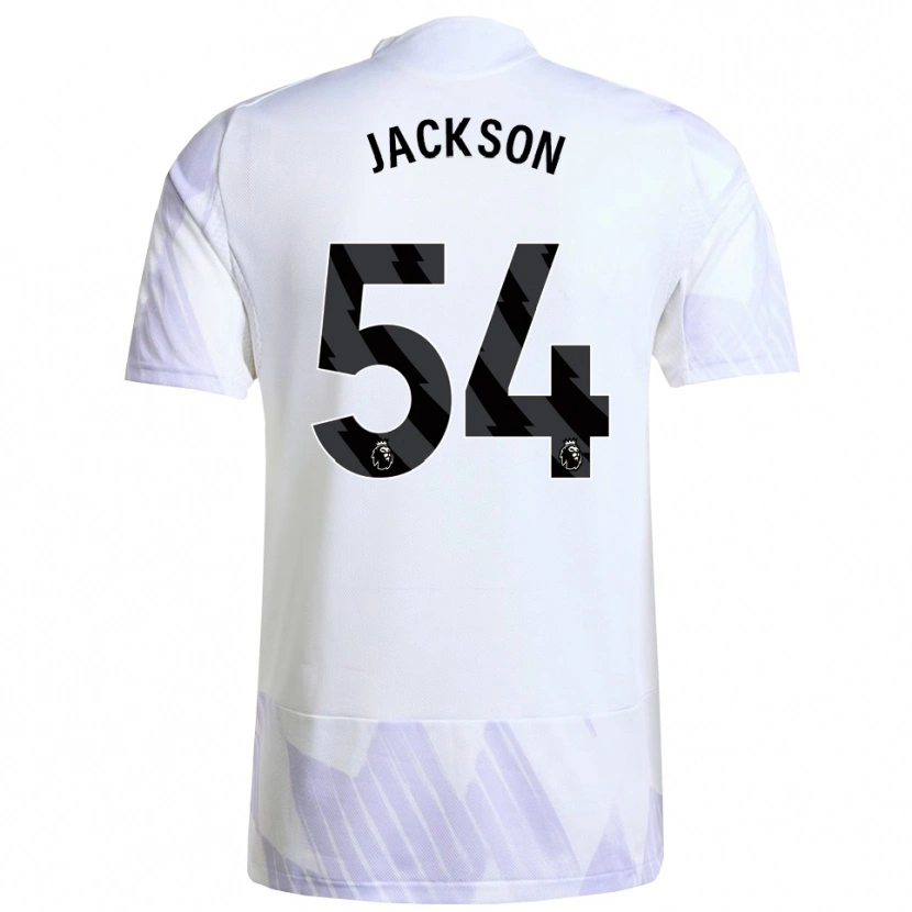 Danxen Uomo Maglia Louis Jackson #54 Bianco Viola Viola Kit Gara Away 2025/26 Maglietta
