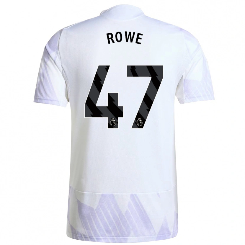 Danxen Uomo Maglia Tommy Rowe #47 Bianco Viola Viola Kit Gara Away 2025/26 Maglietta