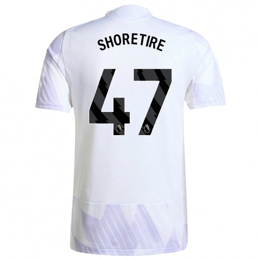 Danxen Uomo Maglia Shola Shoretire #47 Bianco Viola Viola Kit Gara Away 2025/26 Maglietta
