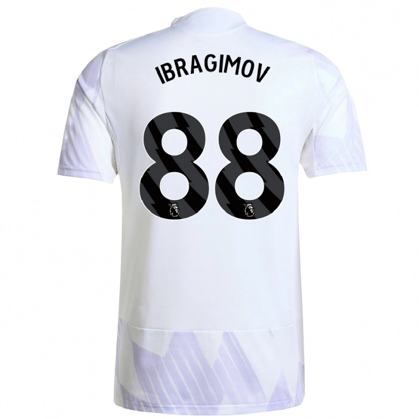 Danxen Uomo Maglia Amir Ibragimov #88 Bianco Viola Viola Kit Gara Away 2025/26 Maglietta