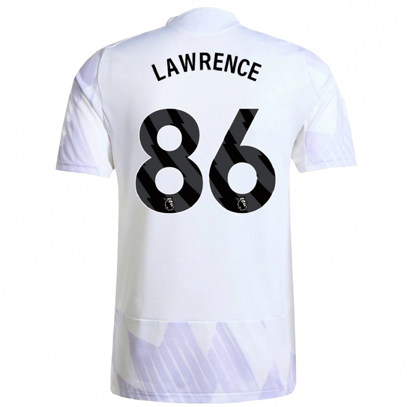 Danxen Uomo Maglia Marcus Lawrence #86 Bianco Viola Viola Kit Gara Away 2025/26 Maglietta