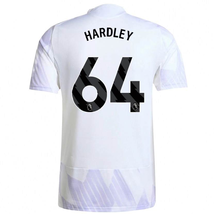 Danxen Uomo Maglia Bjorn Hardley #64 Bianco Viola Viola Kit Gara Away 2025/26 Maglietta