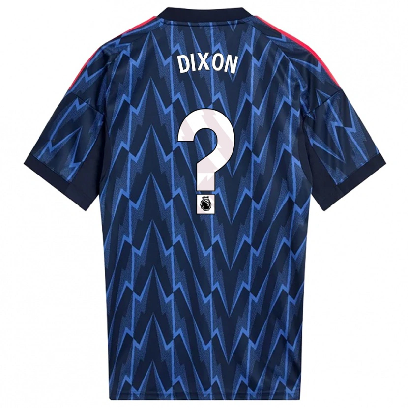 Danxen Uomo Maglia Danny Dixon #0 Navy Rosso Kit Gara Away 2025/26 Maglietta