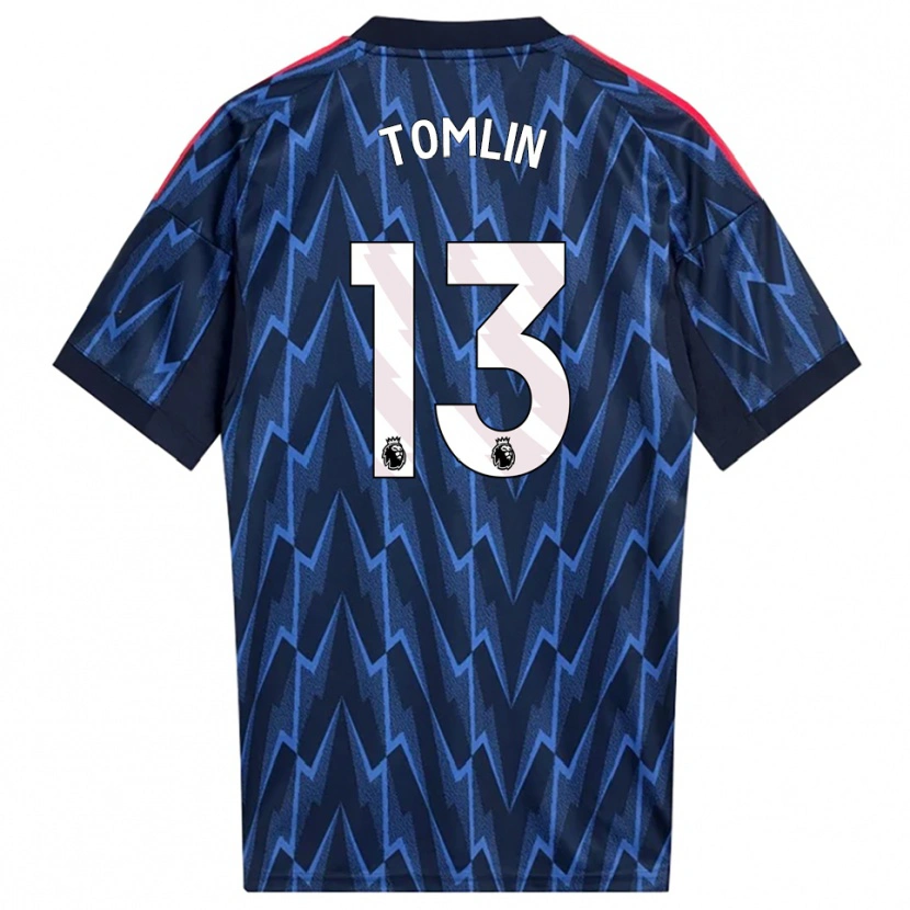 Danxen Uomo Maglia Jack Tomlin #13 Navy Rosso Kit Gara Away 2025/26 Maglietta