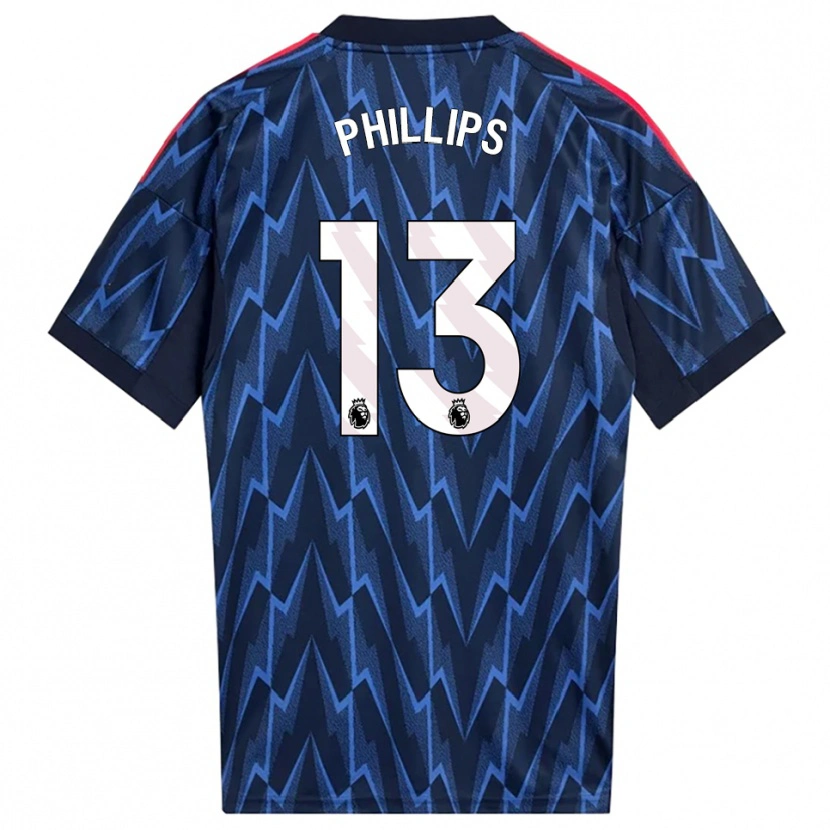 Danxen Uomo Maglia Charlie Phillips #13 Navy Rosso Kit Gara Away 2025/26 Maglietta