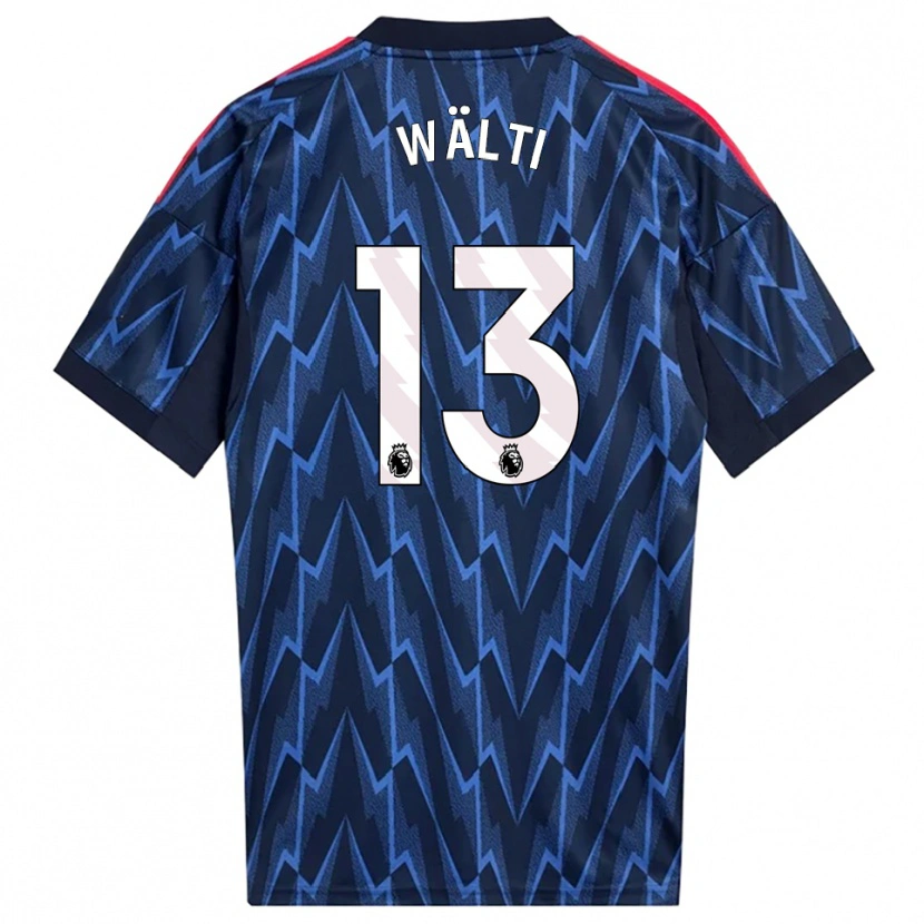 Danxen Uomo Maglia Lia Wälti #13 Navy Rosso Kit Gara Away 2025/26 Maglietta