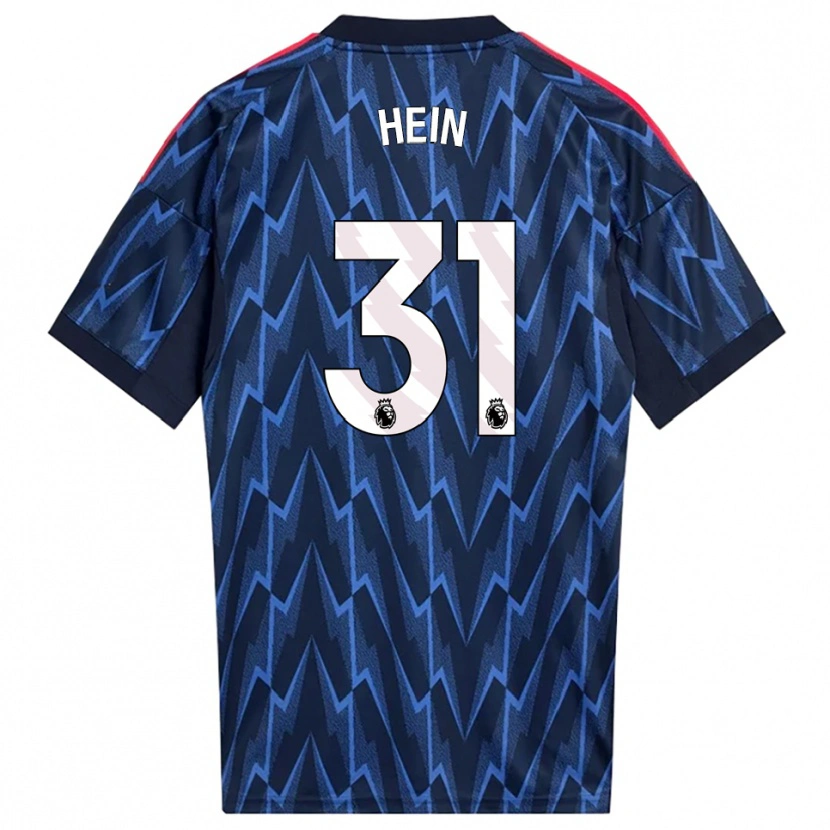 Danxen Uomo Maglia Karl Hein #31 Navy Rosso Kit Gara Away 2025/26 Maglietta