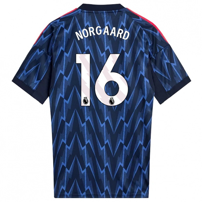 Danxen Uomo Maglia Christian Nørgaard #16 Navy Rosso Kit Gara Away 2025/26 Maglietta