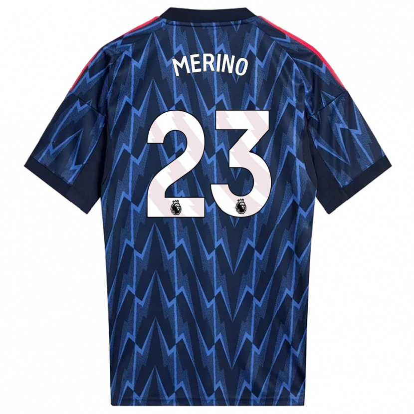Danxen Uomo Maglia Mikel Merino #23 Navy Rosso Kit Gara Away 2025/26 Maglietta