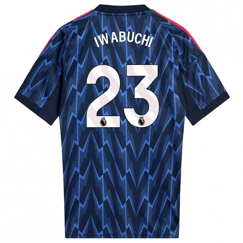 Danxen Uomo Maglia Mana Iwabuchi #23 Navy Rosso Kit Gara Away 2025/26 Maglietta