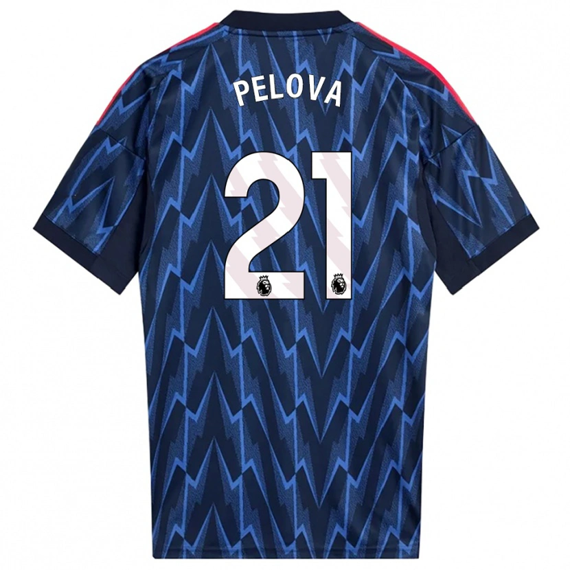 Danxen Uomo Maglia Victoria Pelova #21 Navy Rosso Kit Gara Away 2025/26 Maglietta