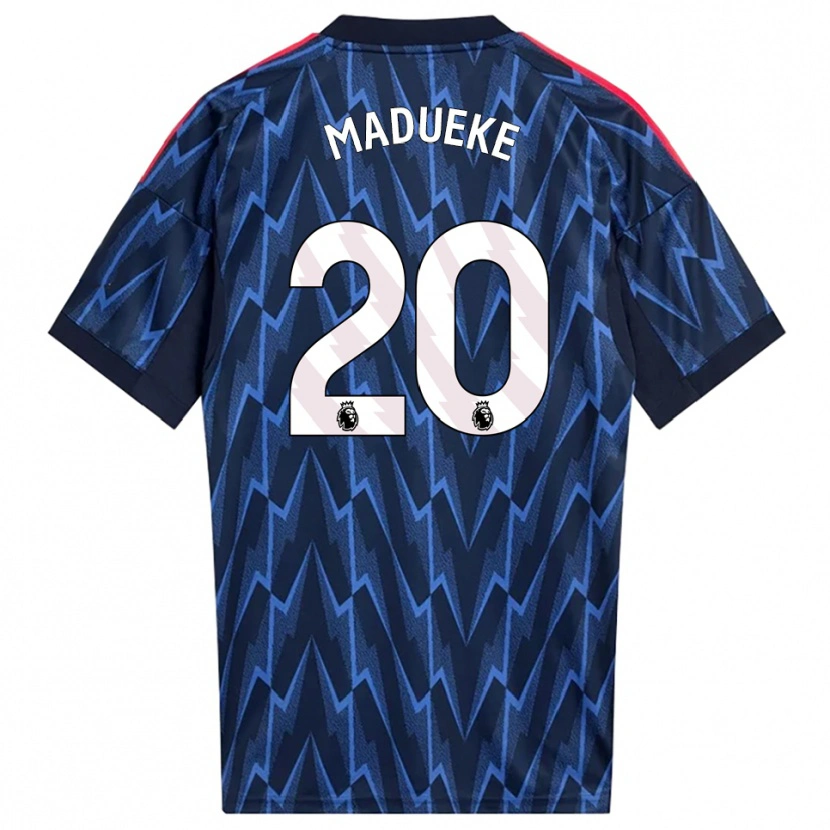 Danxen Uomo Maglia Noni Madueke #20 Navy Rosso Kit Gara Away 2025/26 Maglietta