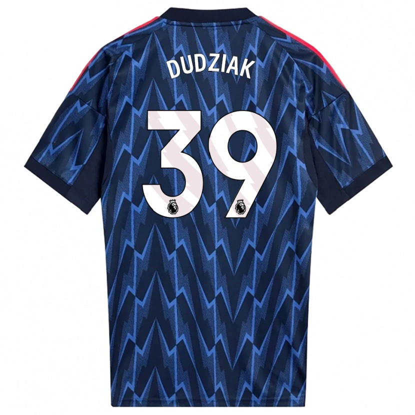 Danxen Uomo Maglia Harrison Dudziak #39 Navy Rosso Kit Gara Away 2025/26 Maglietta